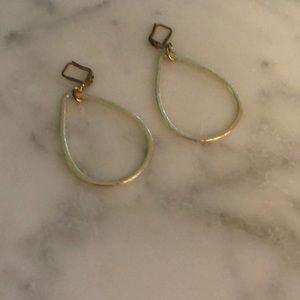 Pear shaped gold drop earrings